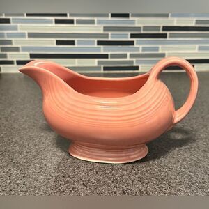 Fiestaware Sauceboat Rose Made In USA Retired Color Contemporary Post-86